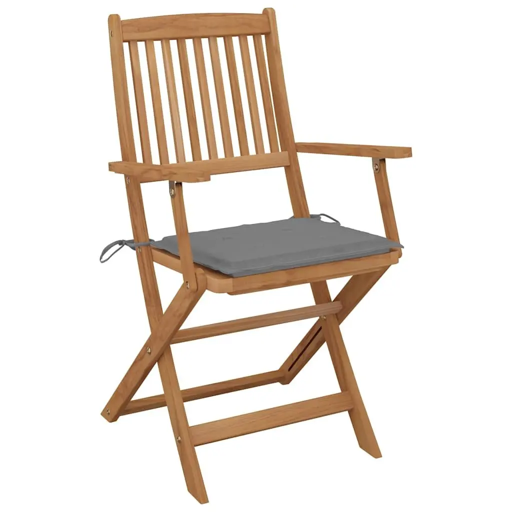 Folding Garden Chairs Outdoor Seating 6 Piece Grey