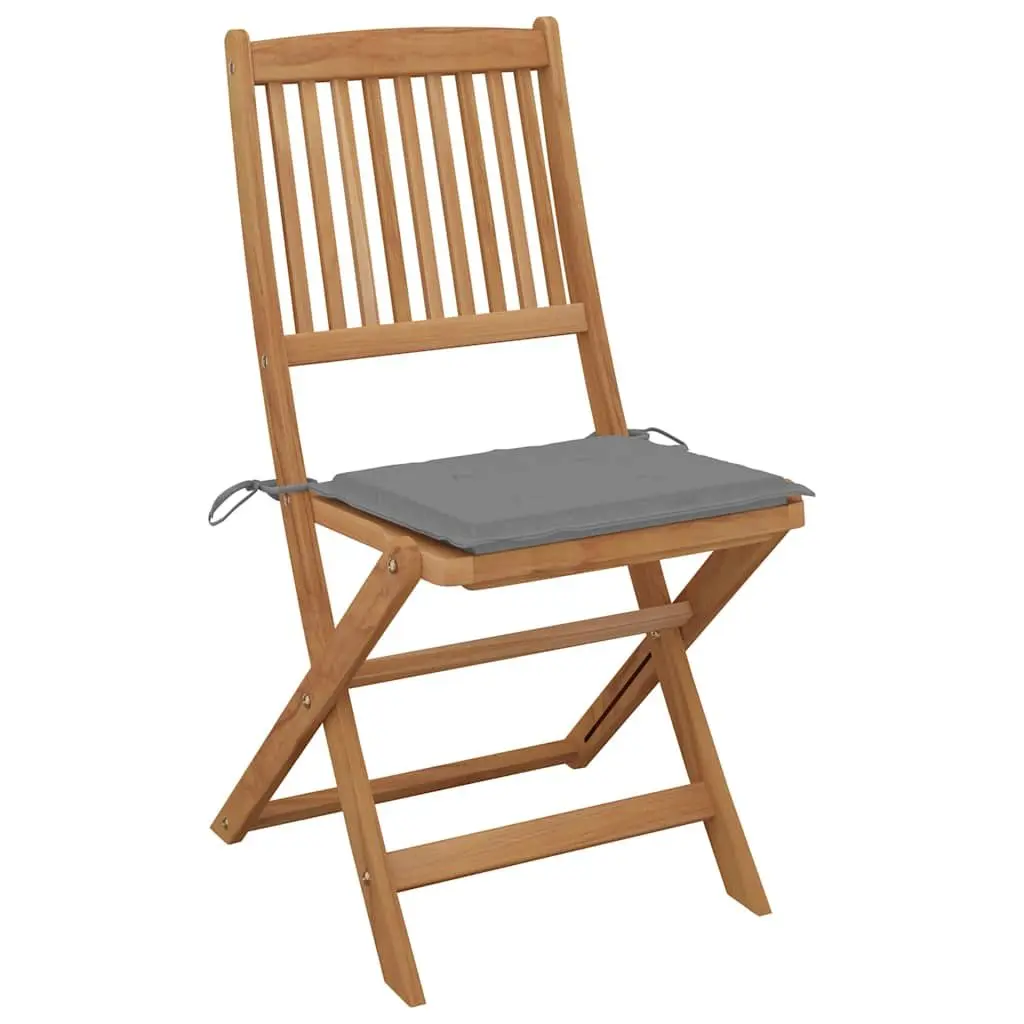 Folding Garden Chairs Outdoor Seating 6 Piece Grey