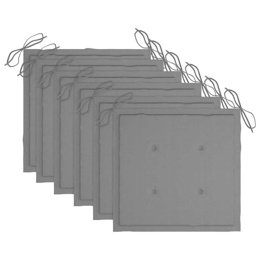 Folding Garden Chairs Outdoor Seating 6 Piece Grey