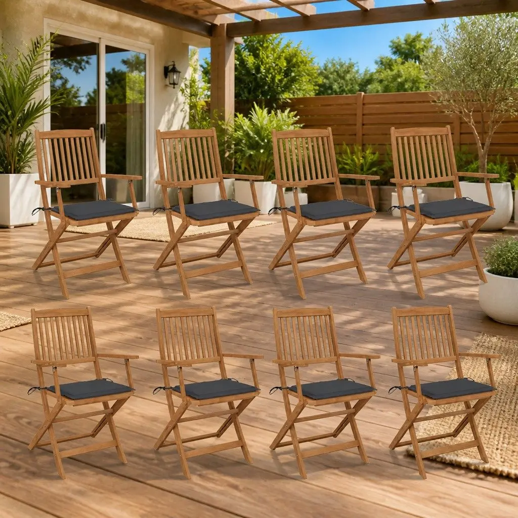 8-Piece Folding Chair Set