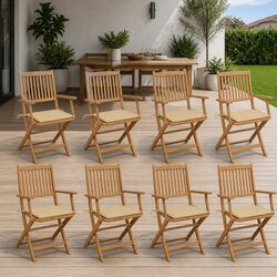 Value-Packed 8 Chairs Set for Outdoor Dining