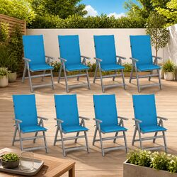 Reliable 8-Pc Outdoor Reclining Chairs with Cushions
