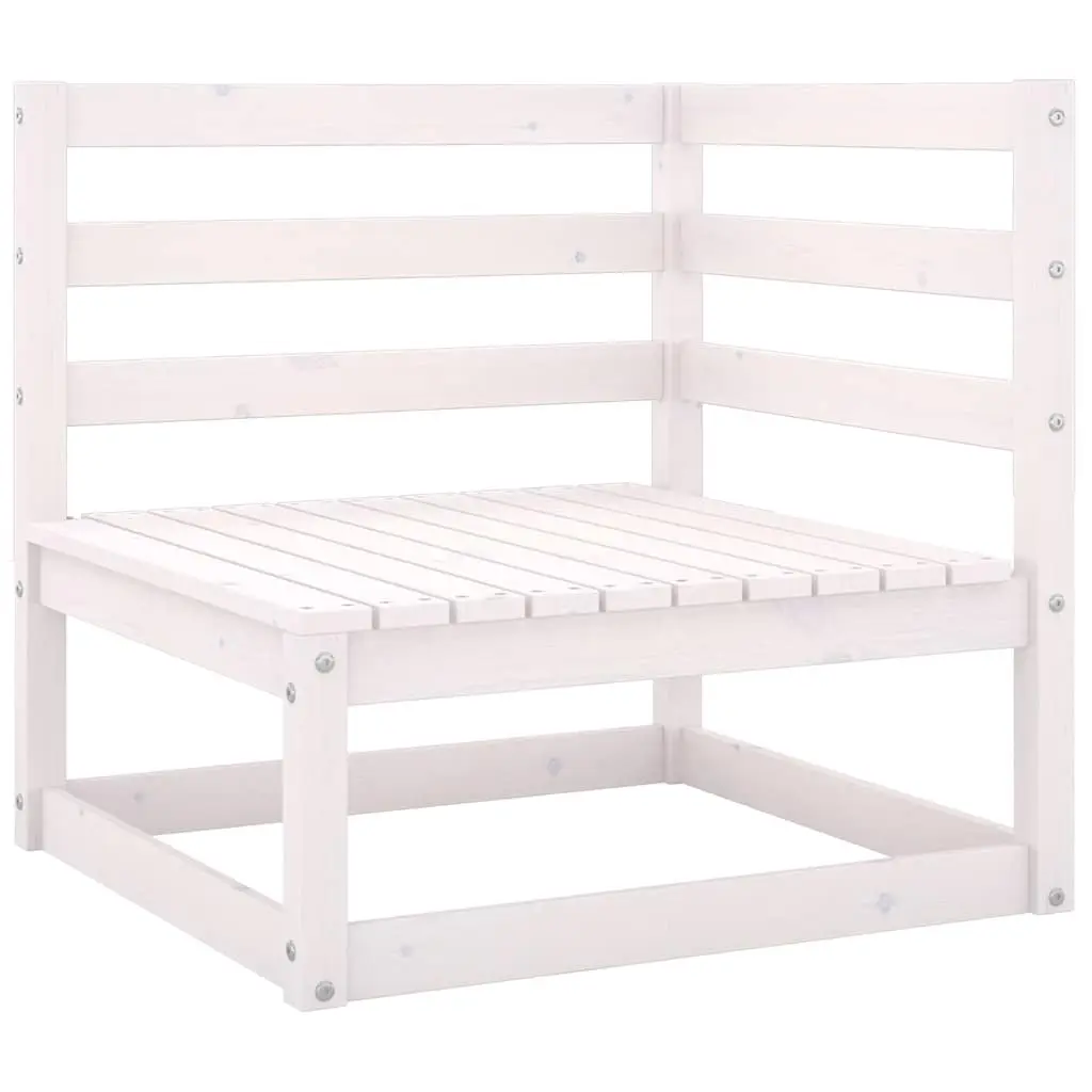 Garden Lounge Set 8 Piece Outdoor Furniture Modular Seating White