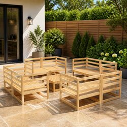 Comfortable and Affordable 9 Piece Garden Lounge Set
