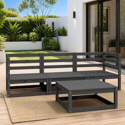 Affordable Quality: 4-Piece Grey Garden Lounge Set