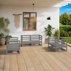 Reliable 6 Piece Modular Lounge Set for Outdoor Comfort