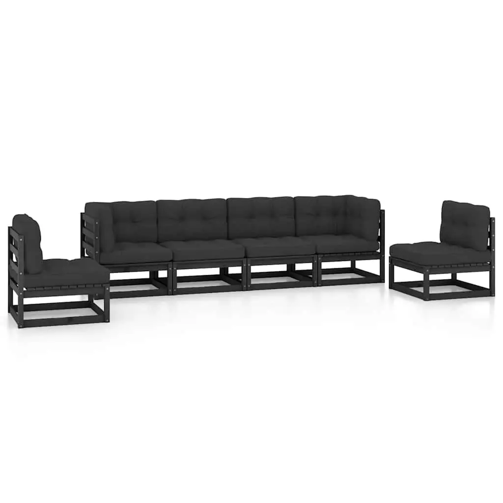 6 Piece Outdoor Lounge Set with Cushions