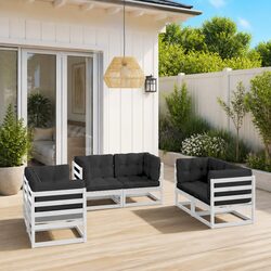 Warm and Welcoming 6-Piece Lounge Set with Cushions
