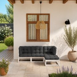 Warm and Inviting Garden Lounge Set with Cushions
