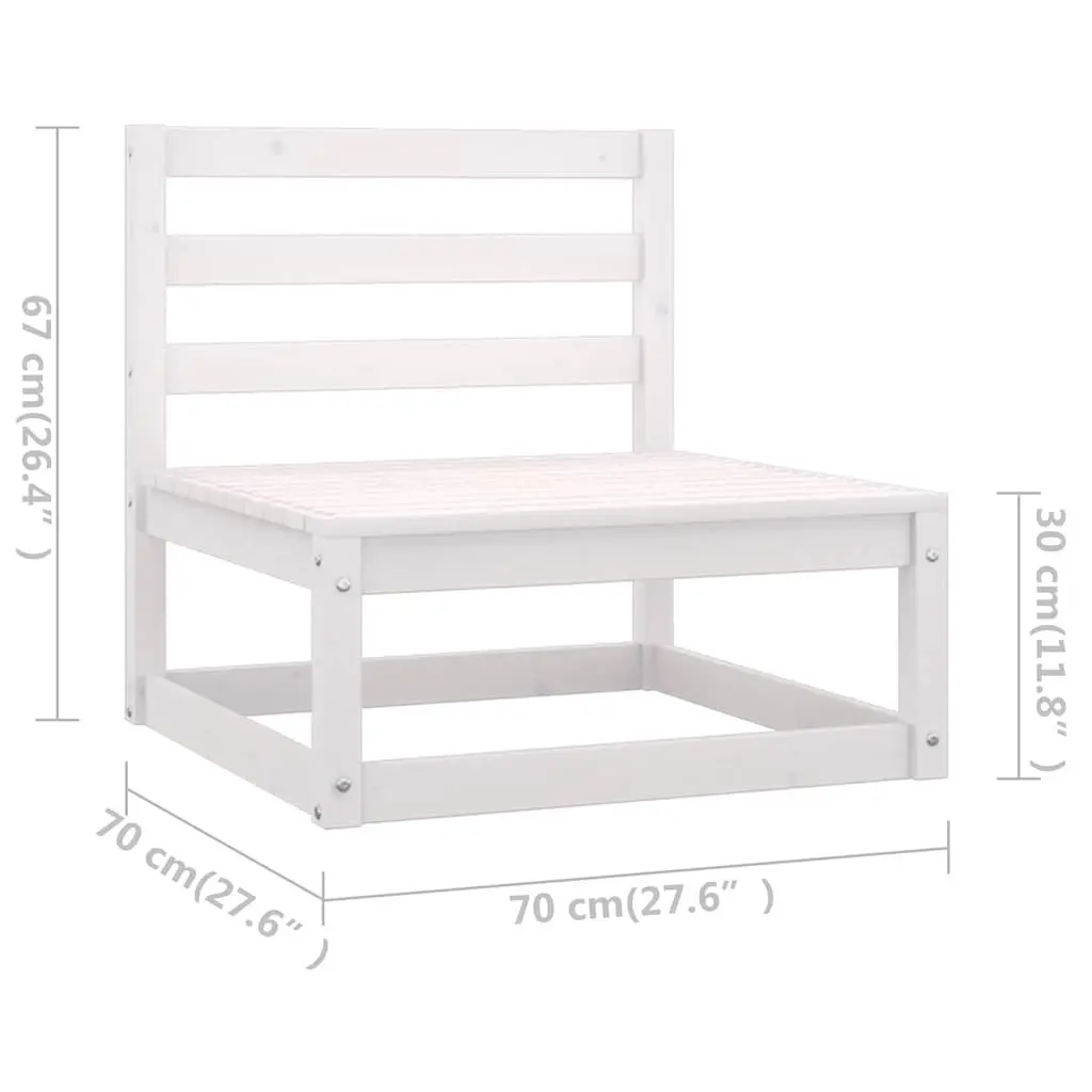 Garden Lounge Set 4 Piece Outdoor Furniture White Cushions Modular Relaxation