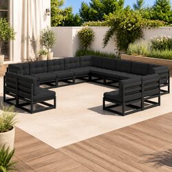 Comfortable 13-Piece Outdoor Lounge Set with Cushions