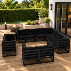 Comfortable 11 Piece Garden Lounge Set with Value