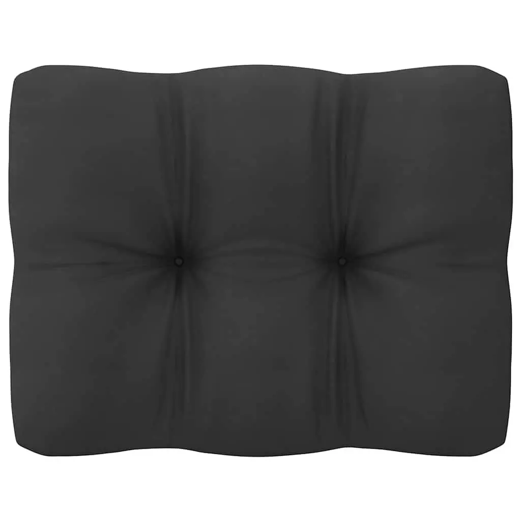 Garden Lounge Set 13 Piece Outdoor Furniture Cushions Black Pinewood