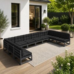 Reliable 10-Piece Lounge Set for Outdoor Relaxation