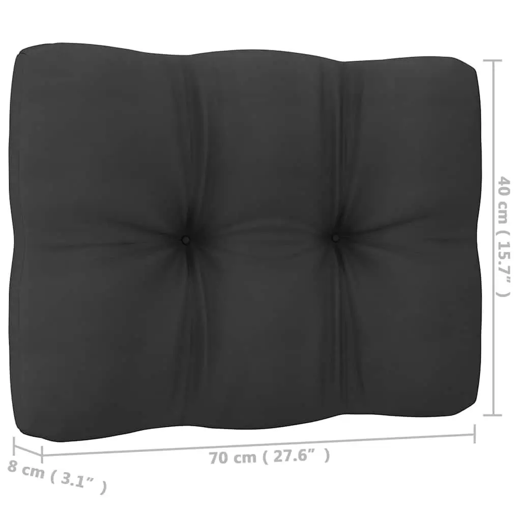 Garden Lounge Set 10 Piece Outdoor Furniture with Cushions Black Solid Wood