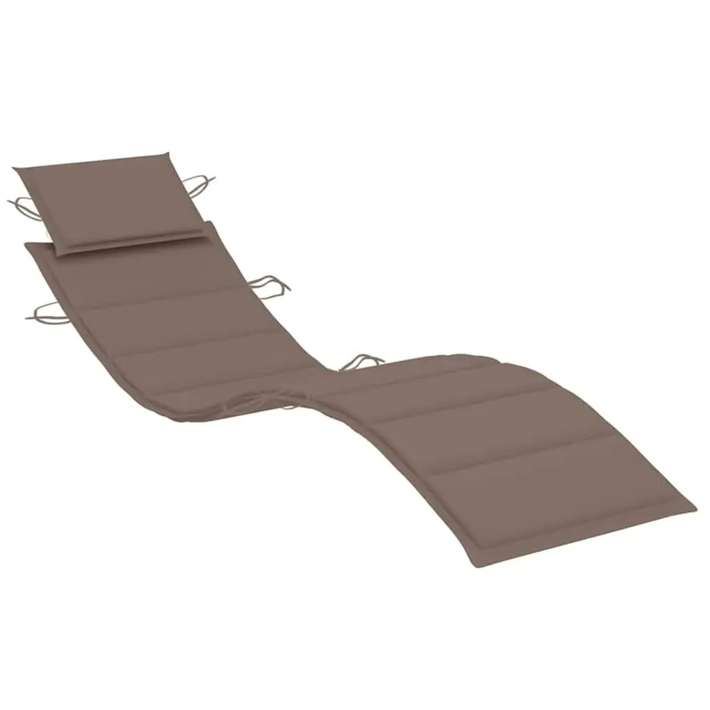 Sun Loungers 2 pcs with Cushions Solid Wood Outdoor Patio Garden Daybed Folding
