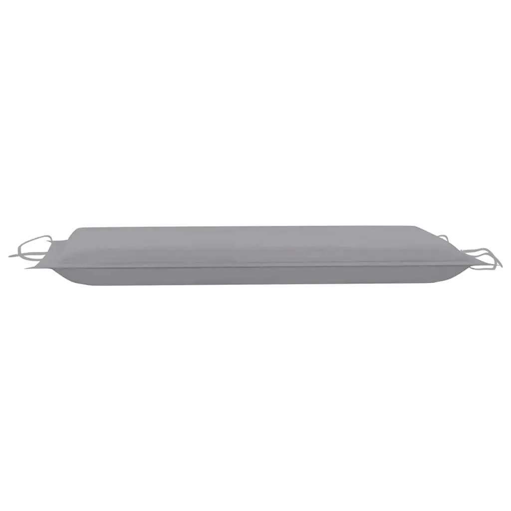Wooden Sun Lounger Set 2 pcs Folding Garden Patio Daybed with Table Cushions Grey
