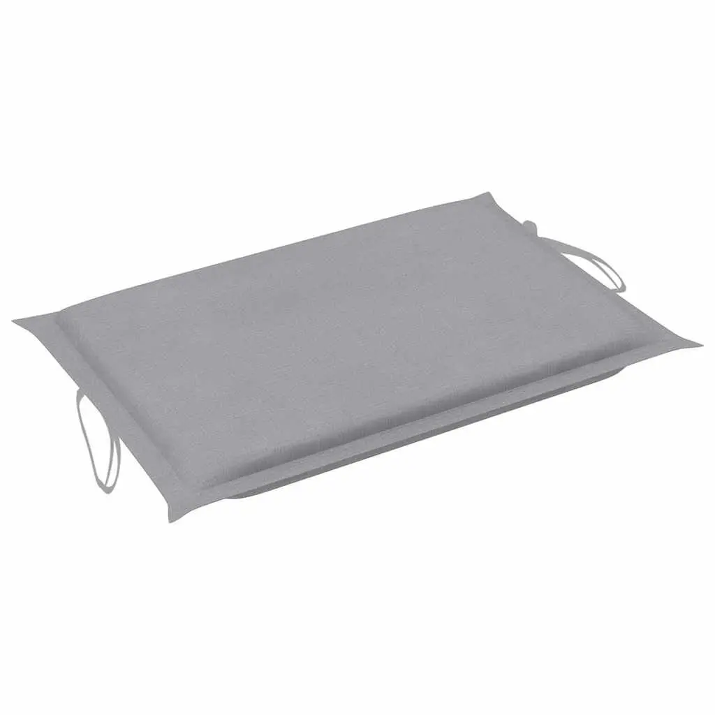 Wooden Sun Lounger Set 2 pcs Folding Garden Patio Daybed with Table Cushions Grey