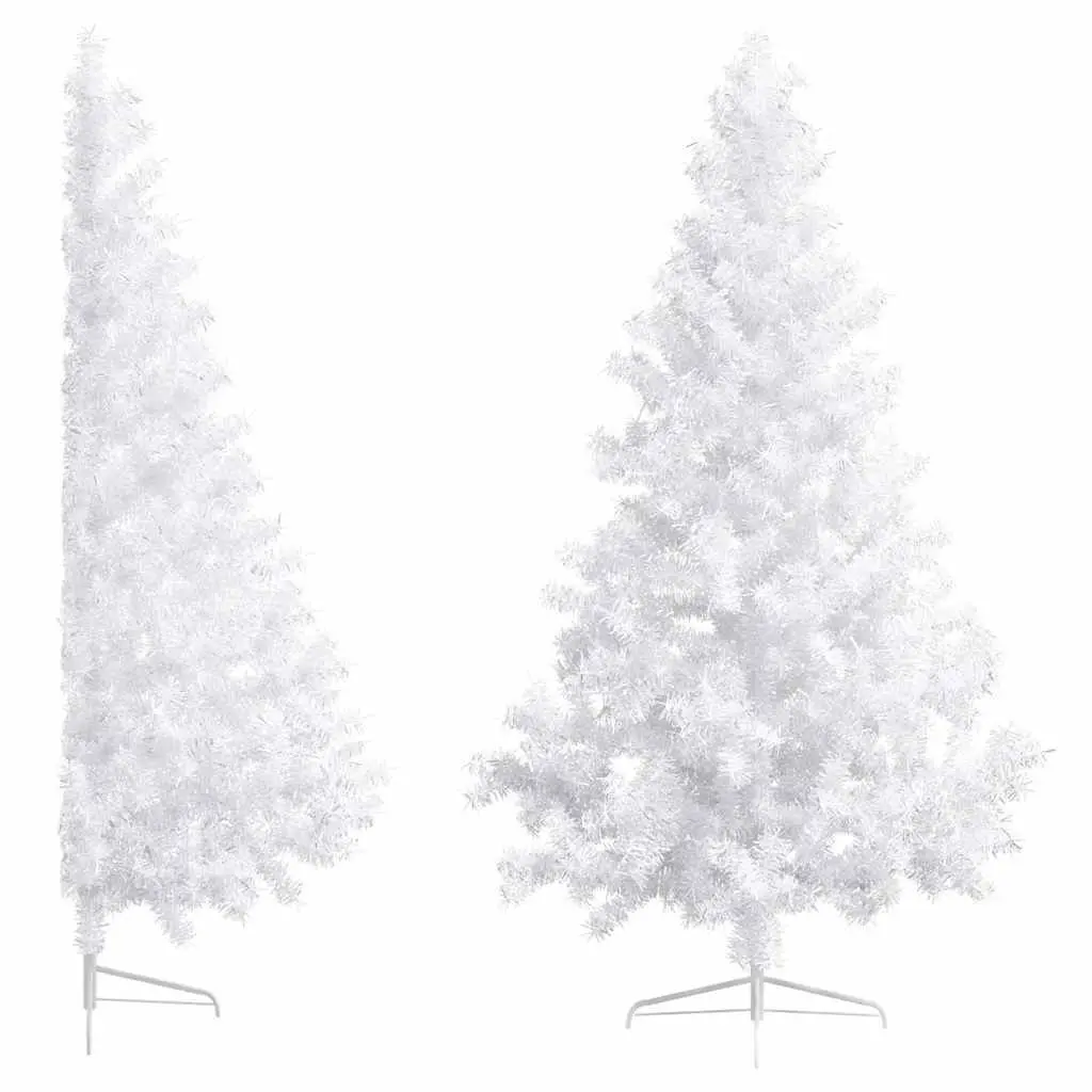 Half Christmas Tree Pre-lit LED 180cm White Space Saving Seasonal Decoration