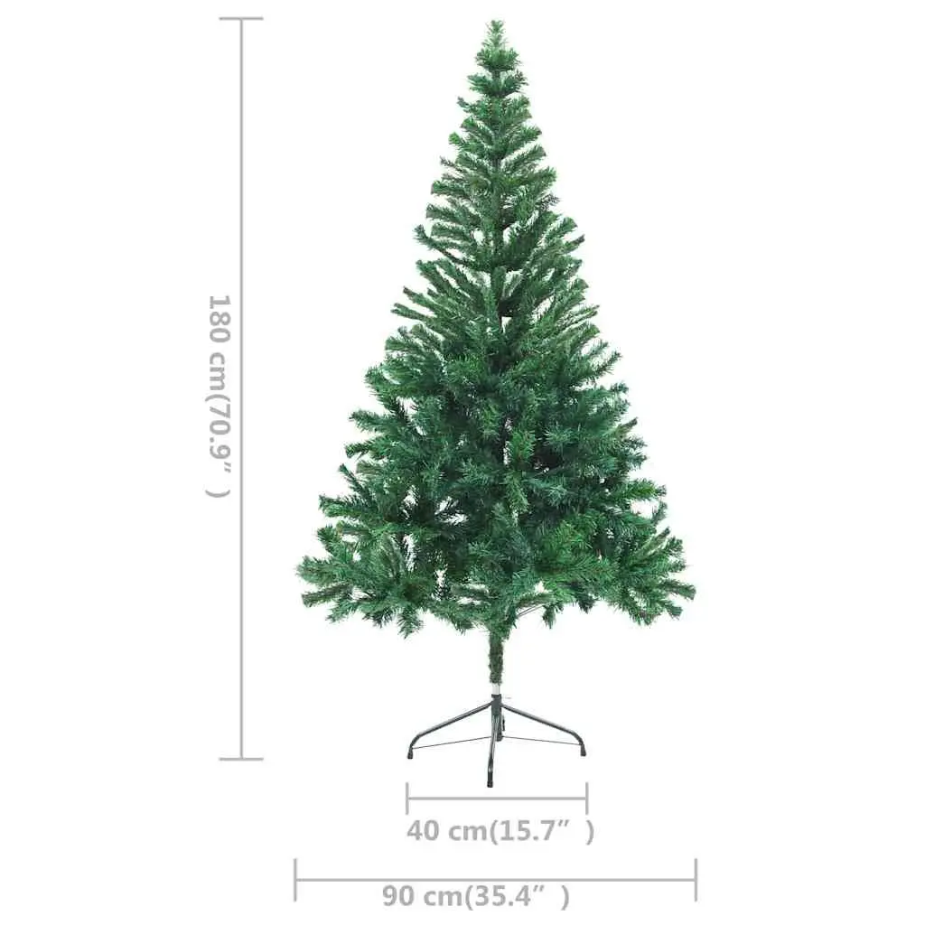 Artificial Christmas Tree Pre-lit 180cm Green LED Lights