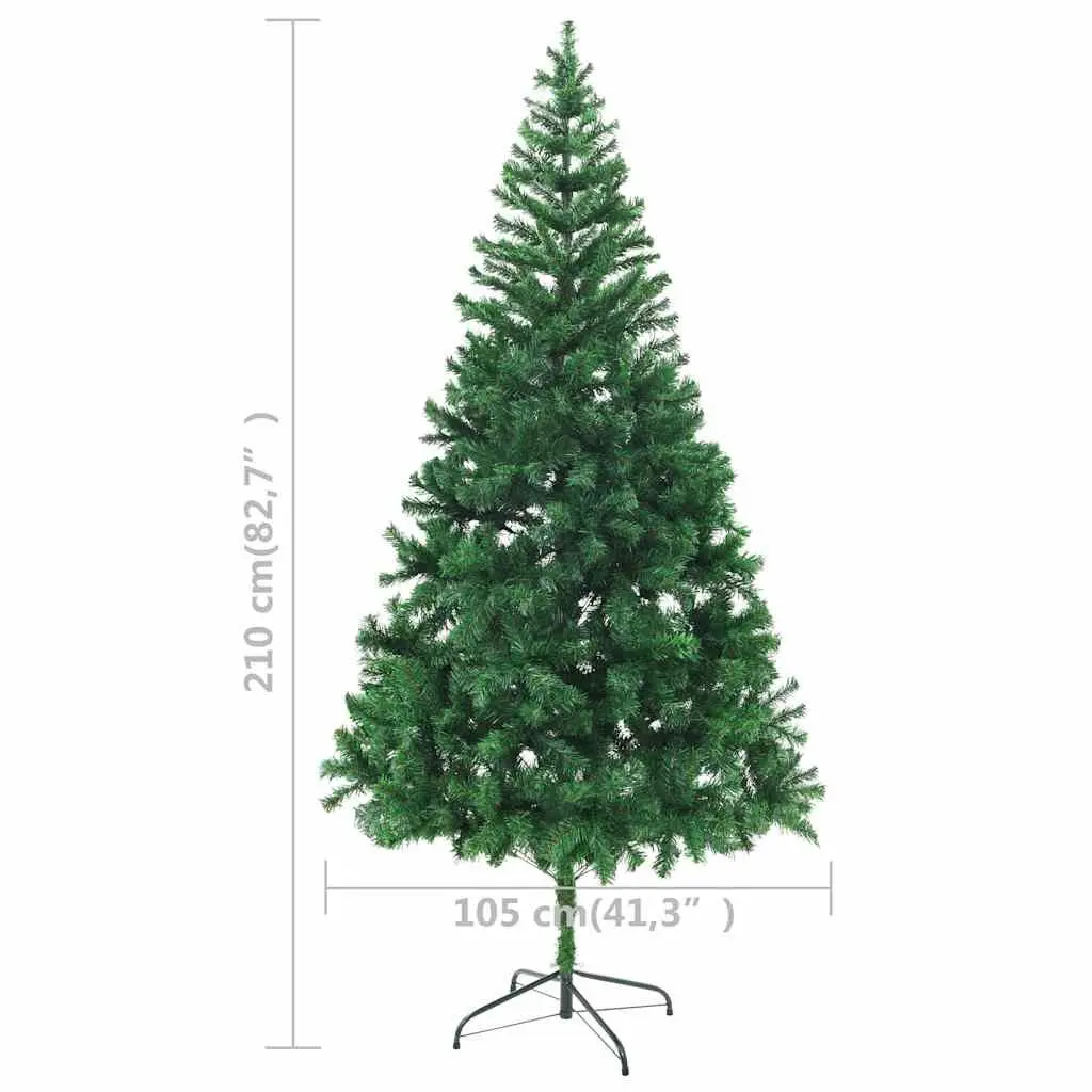 Artificial Christmas Tree Pre-lit Indoor 210cm Green