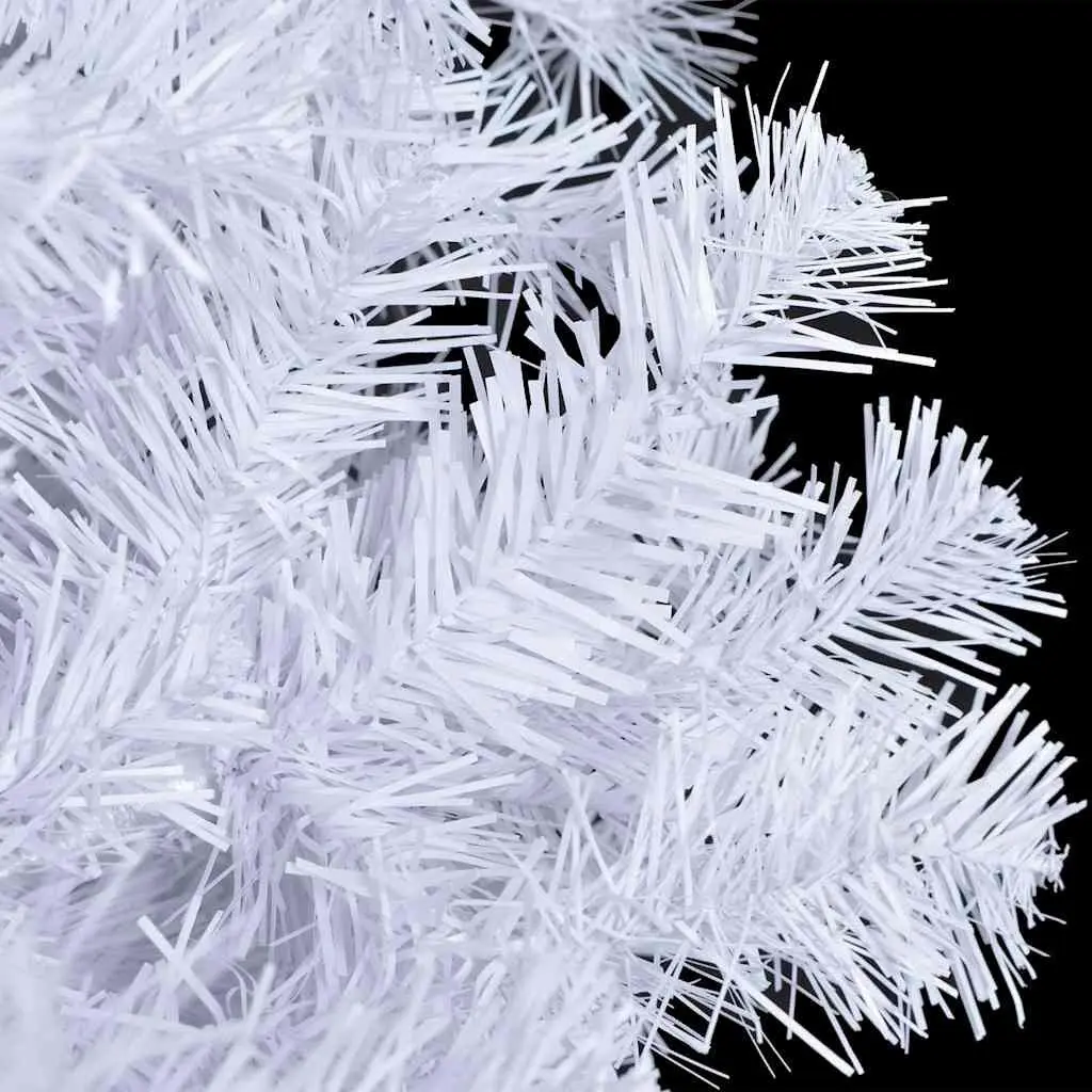 Artificial Christmas Tree Pre-lit 120cm White PVC Holiday Decor Indoor