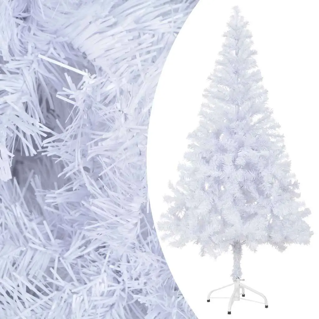 Artificial Christmas Tree Pre-lit 150cm White Holiday Decor