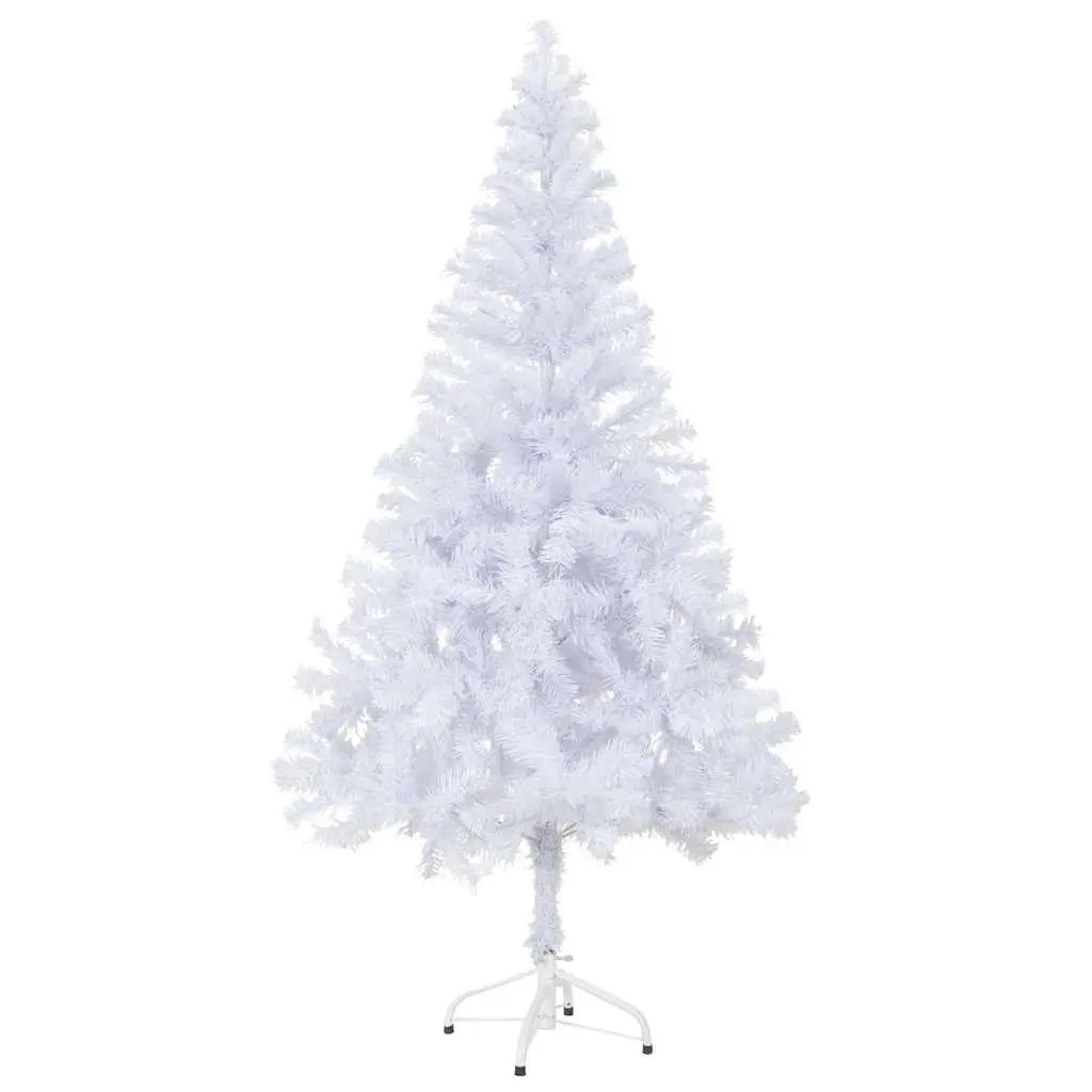 Artificial Christmas Tree Pre-lit 150cm White Holiday Decor