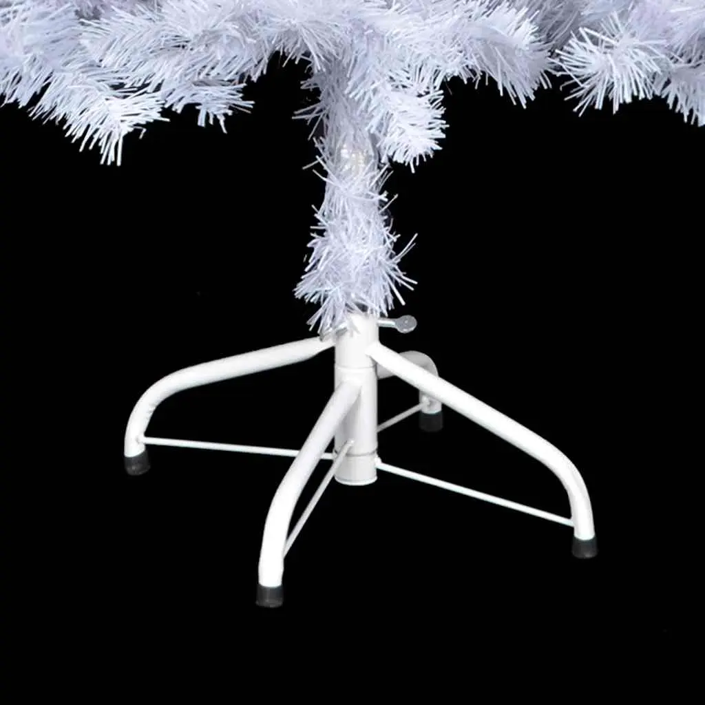 Artificial Christmas Tree Pre-lit 150cm White Holiday Decor