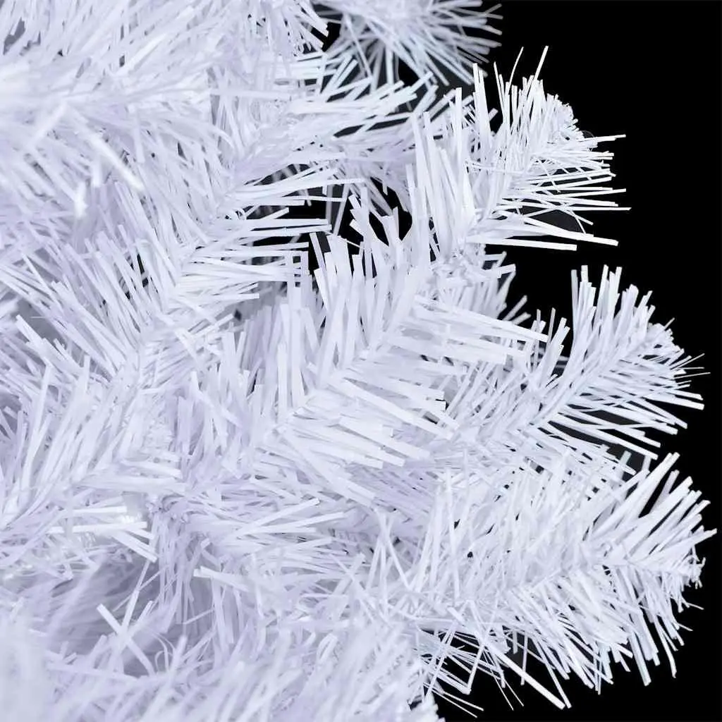 Artificial Christmas Tree Pre-lit 150cm White Holiday Decor