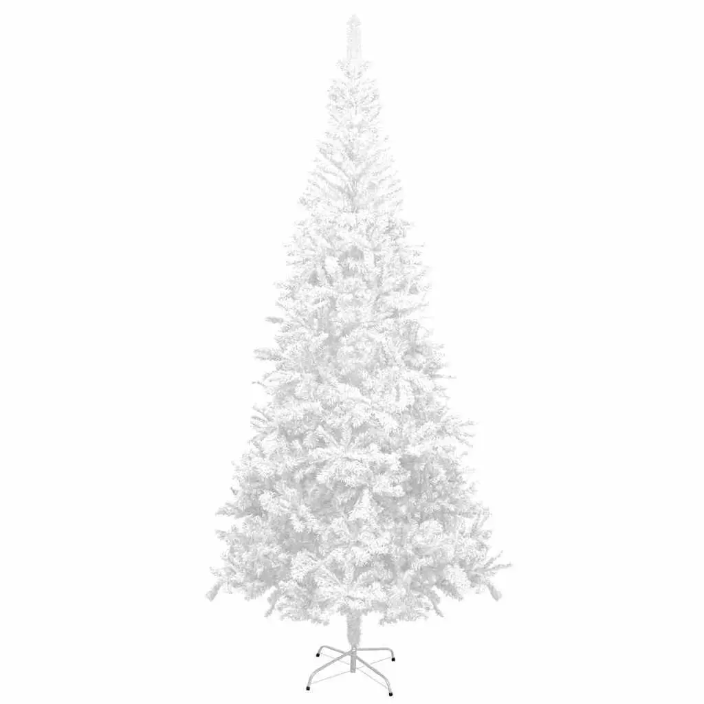 Artificial Pre-lit Christmas Tree 240cm White 1300 Branch Tips Holiday Decor