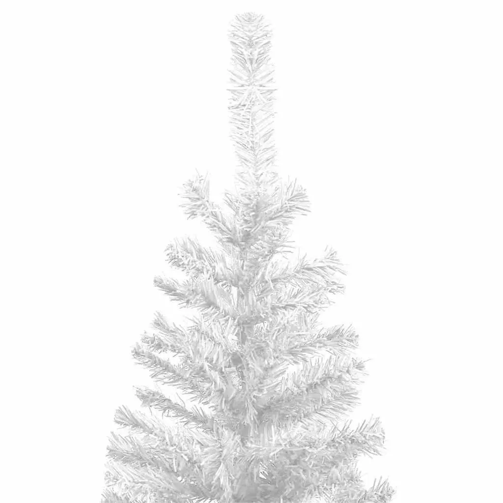Artificial Pre-lit Christmas Tree 240cm White 1300 Branch Tips Holiday Decor