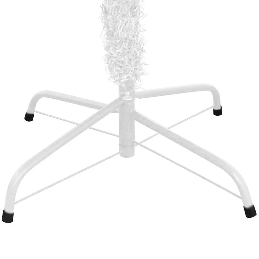 Artificial Pre-lit Christmas Tree 240cm White 1300 Branch Tips Holiday Decor