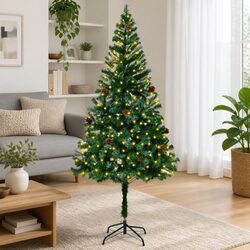 Durable 180cm Christmas Tree with White Pinecones