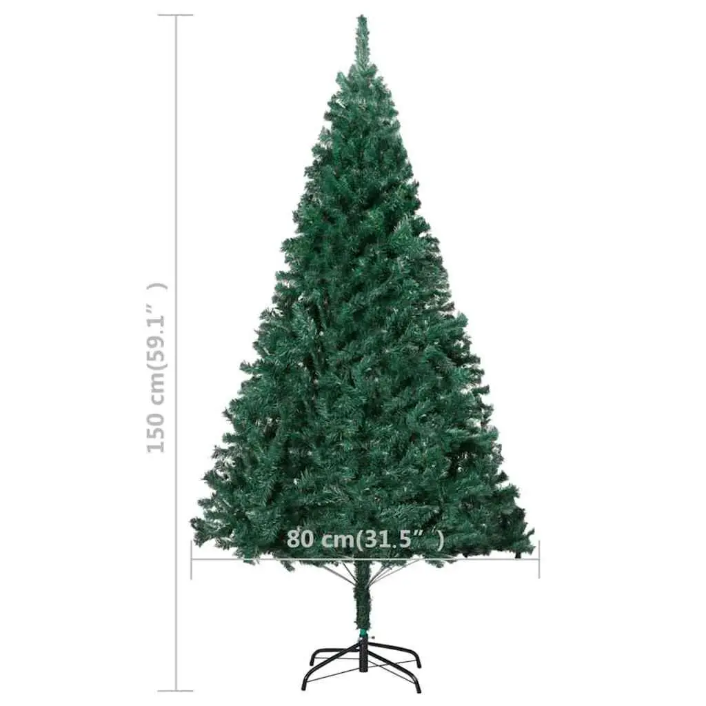 Artificial Christmas Tree Pre-lit LED Lights 150cm Green