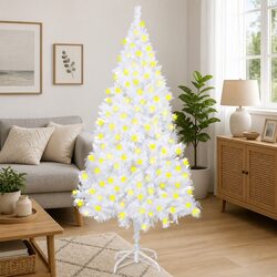 Warm and Functional 210cm White Christmas Tree
