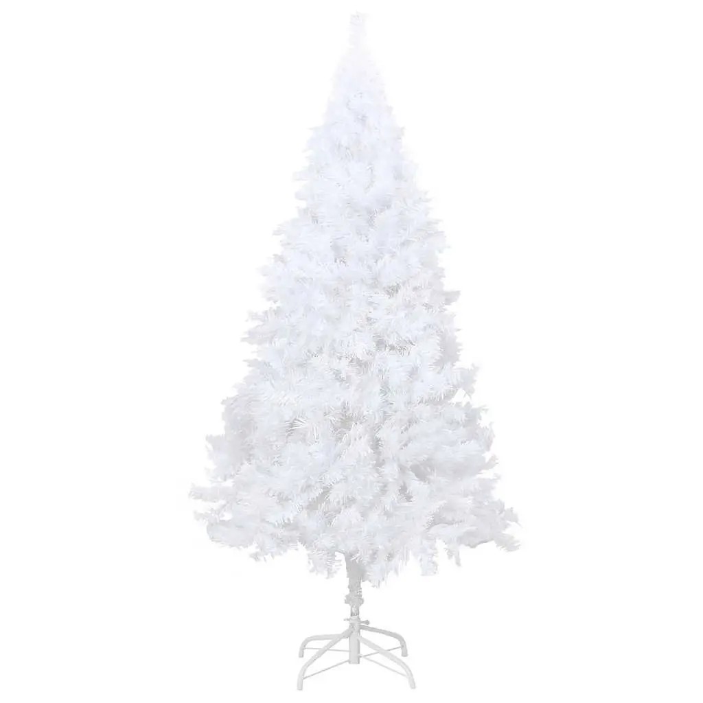 Artificial Christmas Tree Pre-lit LED Lights 210cm White Thick Branches