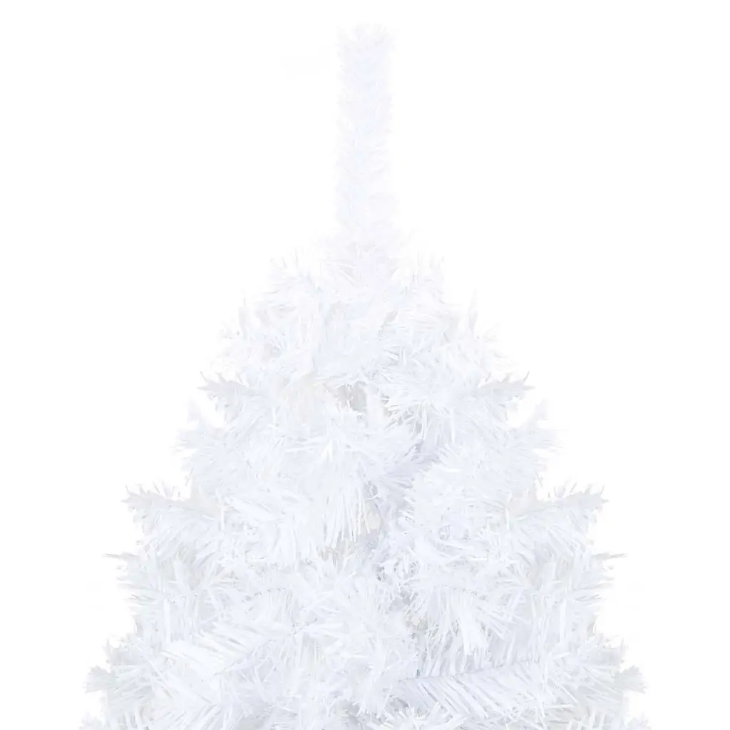 Artificial Christmas Tree Pre-lit LED Lights 210cm White Thick Branches