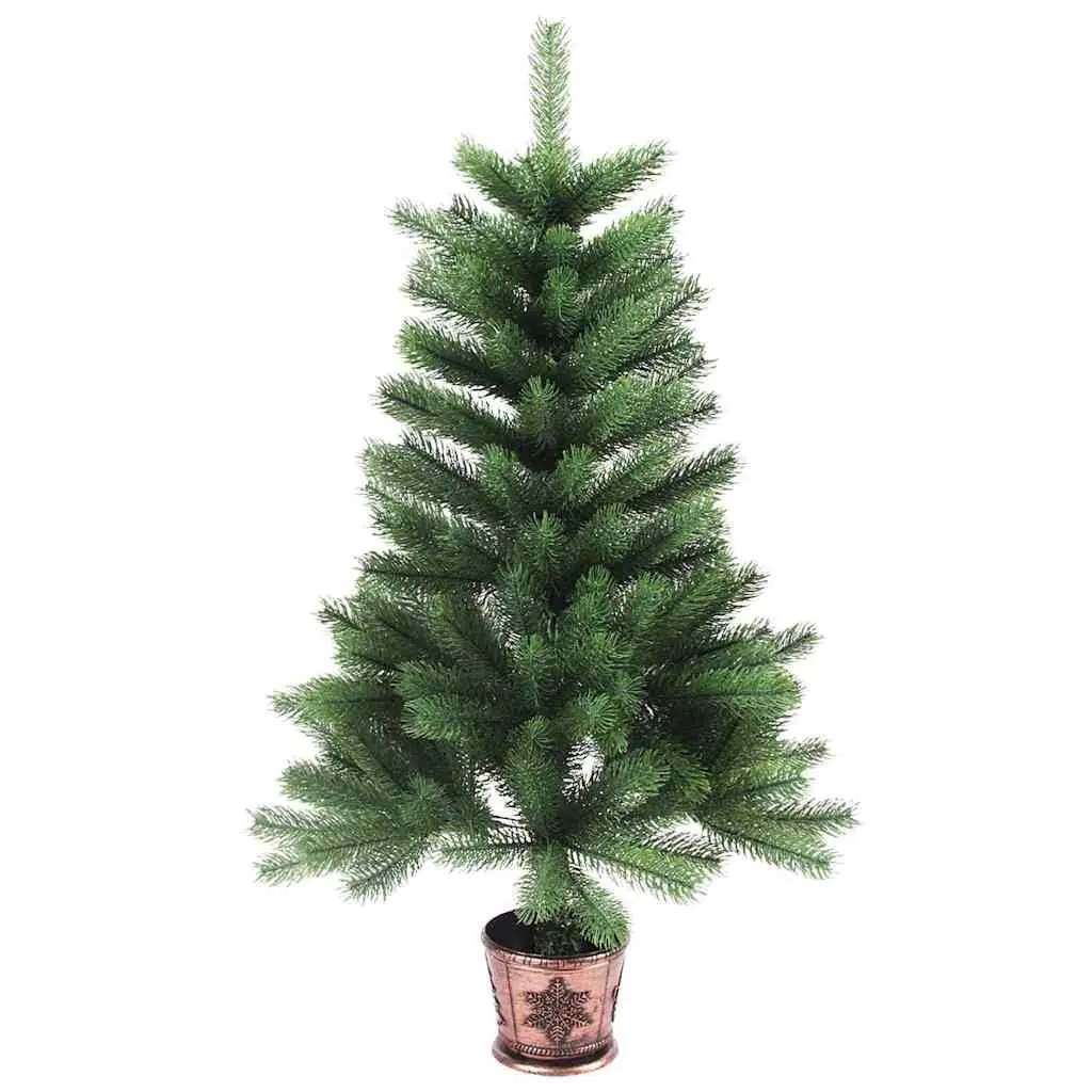 Pre-lit Christmas Tree 65cm Green Artificial with LED Lights Holiday Decor