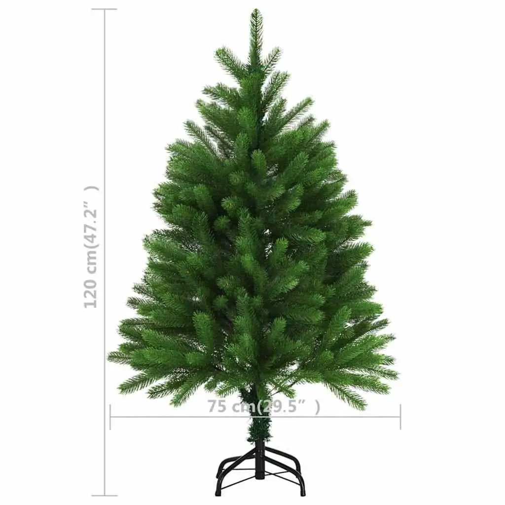 Artificial Christmas Tree Pre-lit 120cm Green PE Branches Steel Base