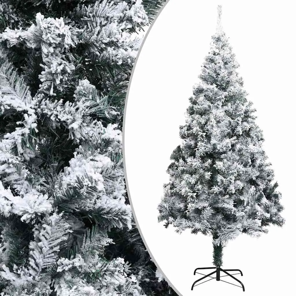 Artificial Christmas Tree Pre-lit LED 300cm Flocked Snow Green