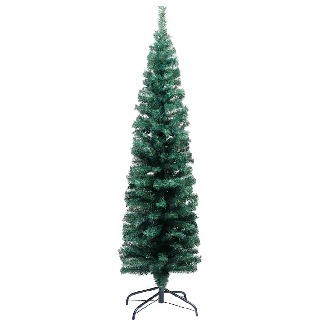 Slim Artificial Pre-lit Christmas Tree 150cm Green