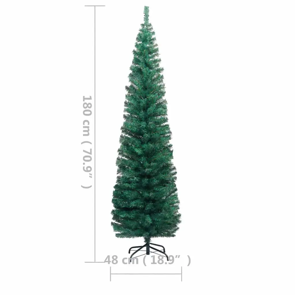 Artificial Christmas Tree Pre-lit 180cm Green with Stand