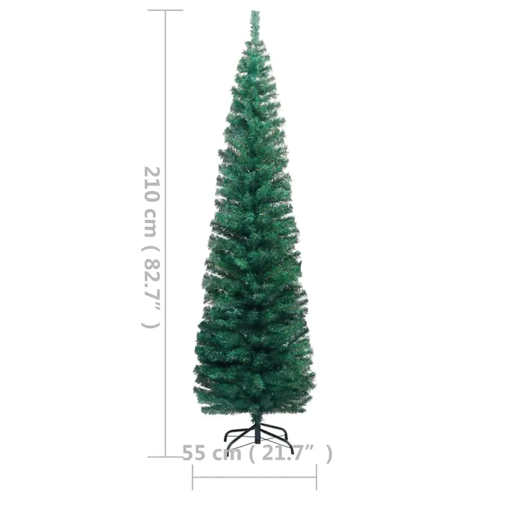 Artificial Christmas Tree Pre-lit 210 cm Green