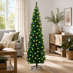 Warm and Practical 240cm Slim Christmas Tree for Holidays