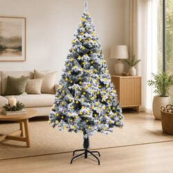 Reliable Flocked Christmas Tree for Lasting Use