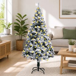 Reliable 180cm Green Christmas Tree with Flocked Snow