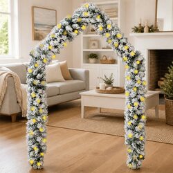 Reliable 5m Christmas Garland with LED Lights and Snow