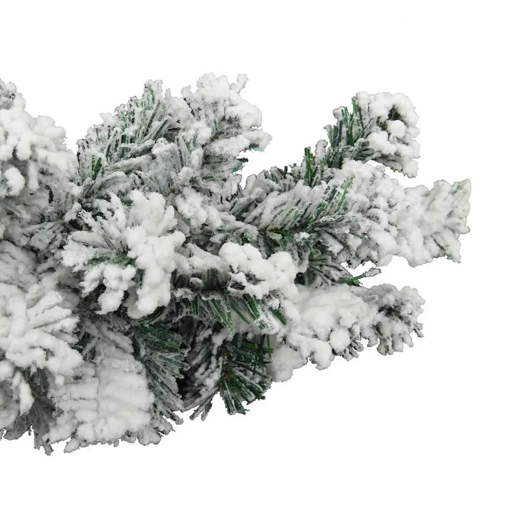 LED Christmas Garland Green Flocked Snow 10m PVC Holiday Decoration