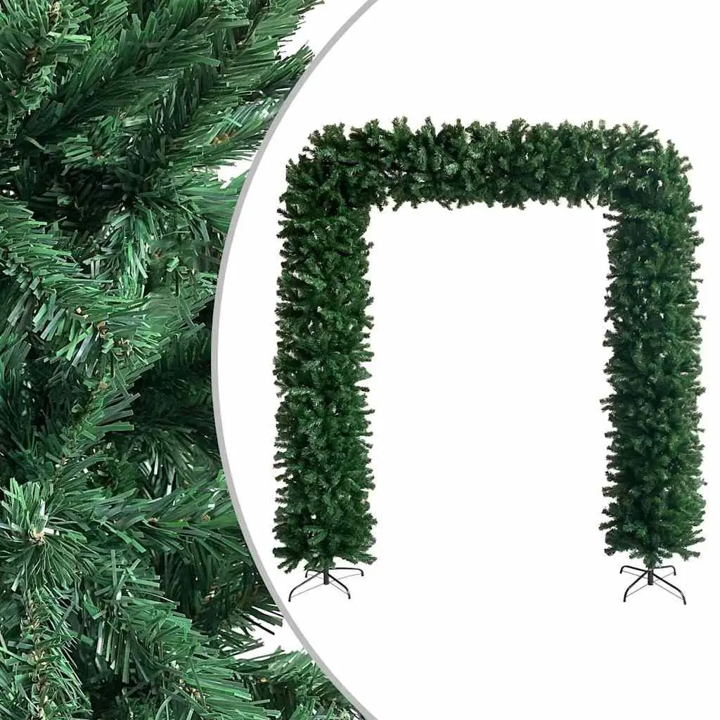 Christmas Tree Arch 240cm Green LED Lights Seasonal Decoration